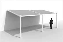 Two-part joined roof