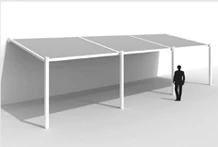 Three-part joined roof