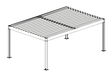 Einzel-Carport mit zusätzlichem Balken
