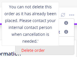 Delete order